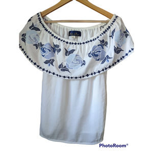 Off the shoulder ruffle top